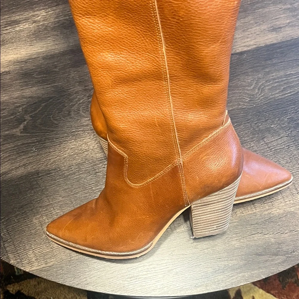 Brown Leather Knee-High Boots Lucky Brand SZ10